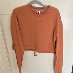 Warm Orange Cropped Sweatshirt
